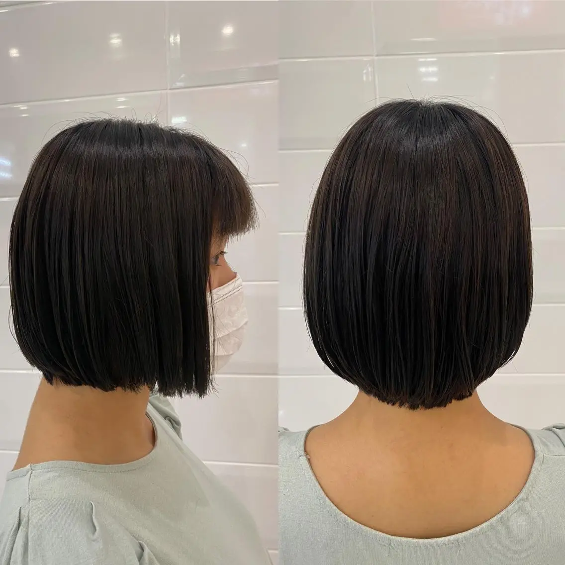 ミディアム ボブ 竹内 美貴のヘアスタイル
