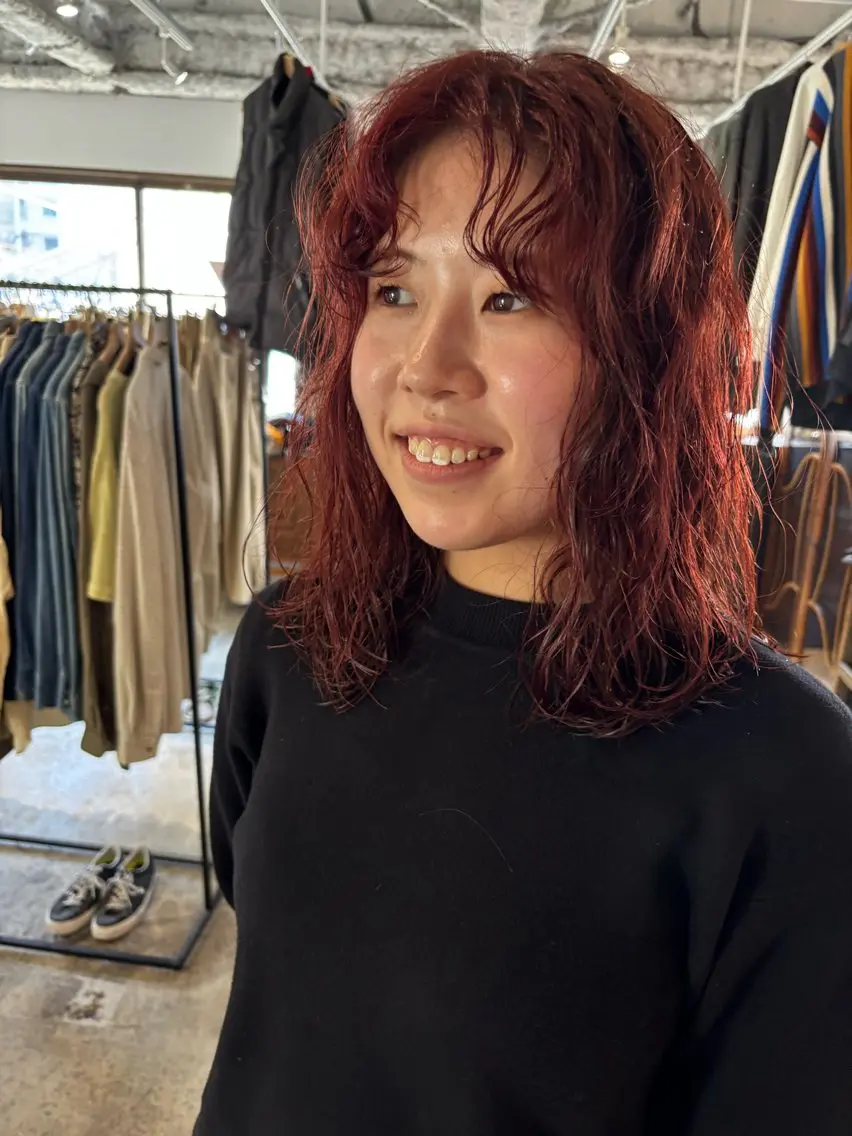 ミディアム カラー カット ヘアカラー トリートメント Hayashi Shioriのヘアスタイル