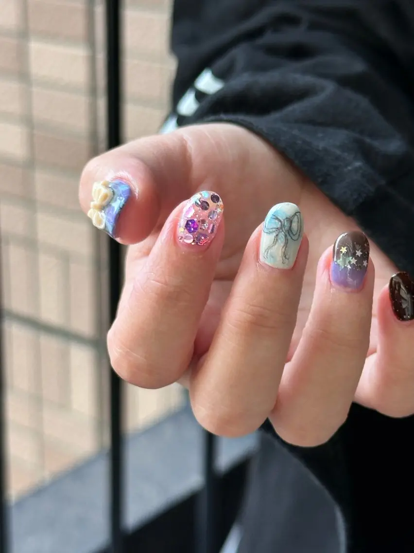ネイル ガーリー ハンドネイル つめピリカ きさらのネイルデザイン
