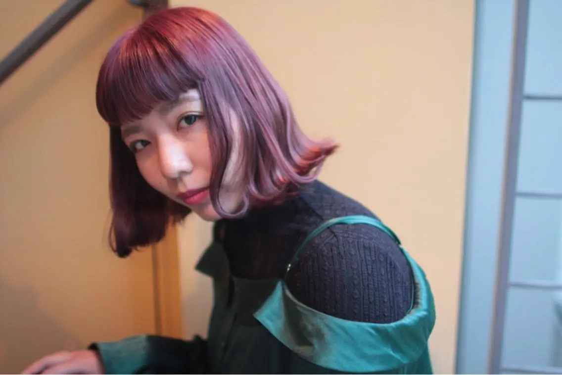ミディアム カラー 堺 鳳 ママ美容師 yukariのヘアスタイル