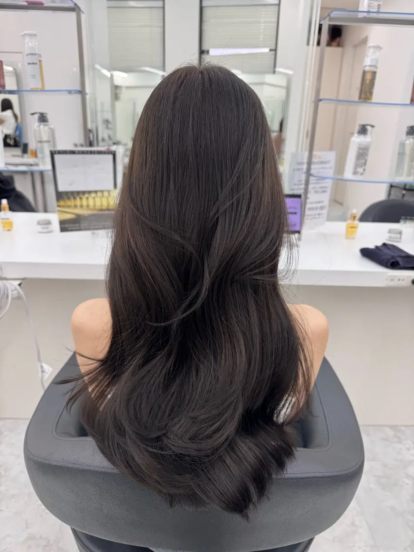 ロング カラー カット ヘアカラー トリートメント 🪽天神/うる艶 /トレンドヘア🪽のヘアスタイル