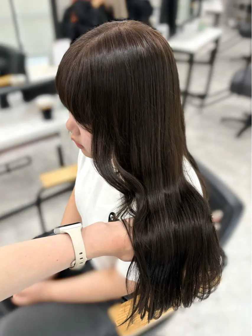 ロング カラー カット ヘアカラー 盛れる顔まわり✨🎀 レイヤー別所好葉のヘアスタイル