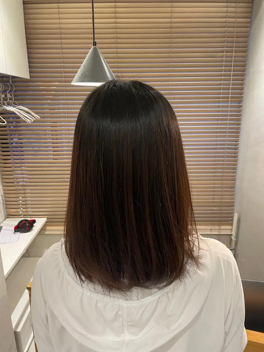 ミディアム 髪質改善 縮毛矯正 メンズパーマ🌟 吉澤慶一郎のヘアスタイル