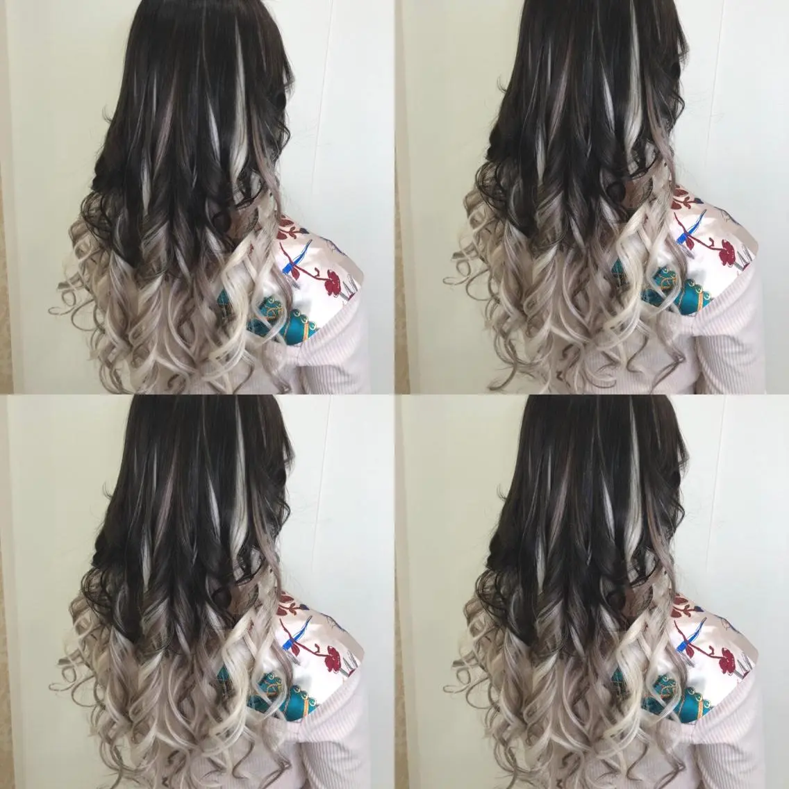 ロング カラー シールエクステ バレイヤージュ エクステ レイヤーカット 🌷MAYU 🌷のヘアスタイル