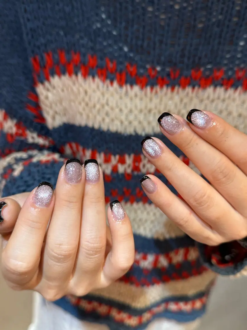 ネイル アートネイル オーロラネイル チークネイル フレンチネイル ガラスフレンチ 🎀🎀YooLi Nail Salonのネイルデザイン