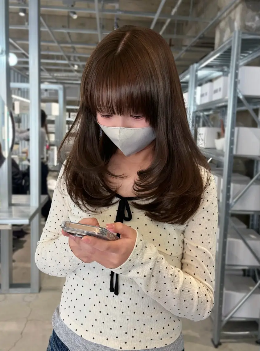 ミディアム カラー カット ヘアカラー トリートメント ダブルカラー/レイヤ ーカット 🤍ゆきなのヘアスタイル