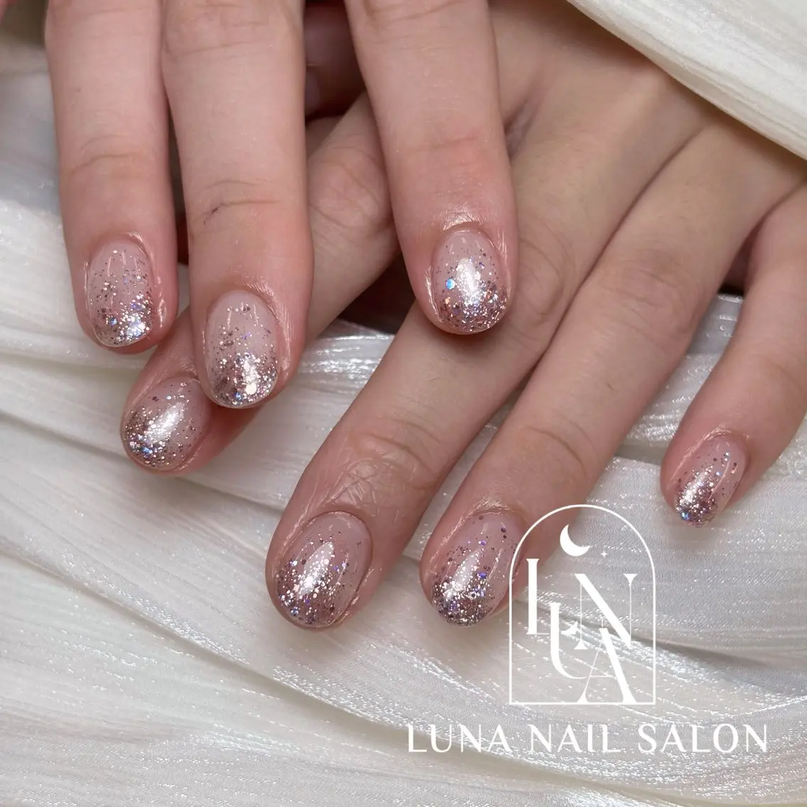 ネイル グラデーション ラメ(グリッター) ラメグラデーション ハンドネイル LUNA nailsalon2のネイルデザイン