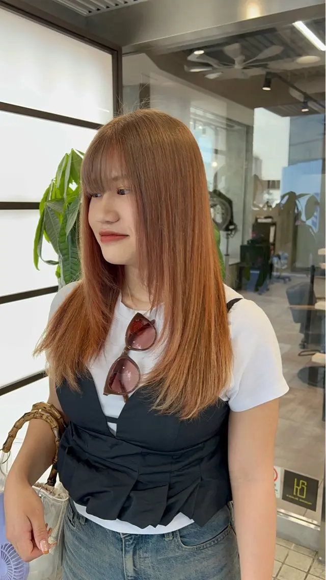 ロング カラー デザインカラー ヘアカラー トリートメント 🌞レイヤー×カラー 前川那津美🌞のヘアスタイル