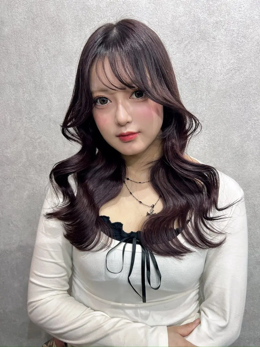 セミロング レイヤーカット ヘアカラー maya🇰🇷韓国 レイヤー/顔まわりのヘアスタイル