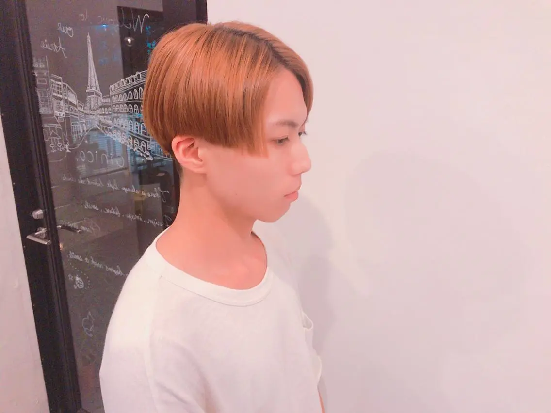ショート カラー パーマ メンズ カット ちこ .のヘアスタイル