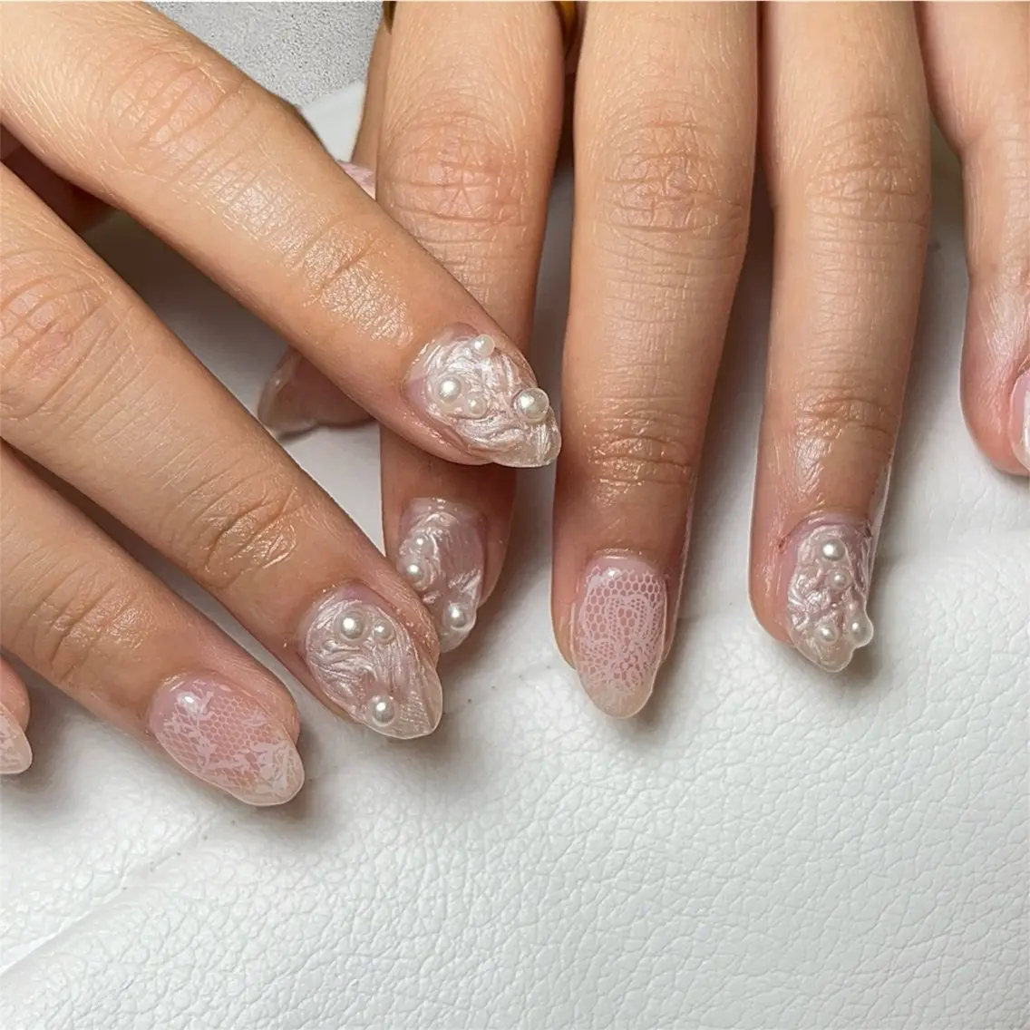 ネイル レース ハンドネイル フットネイル ハンドケア gypsofia ジプソフィアのネイルデザイン