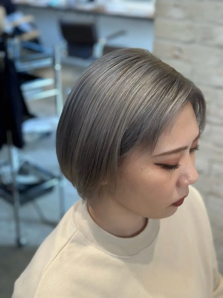 ショート カラー シルバー 水戸/似合わせカット /Rukaのヘアスタイル