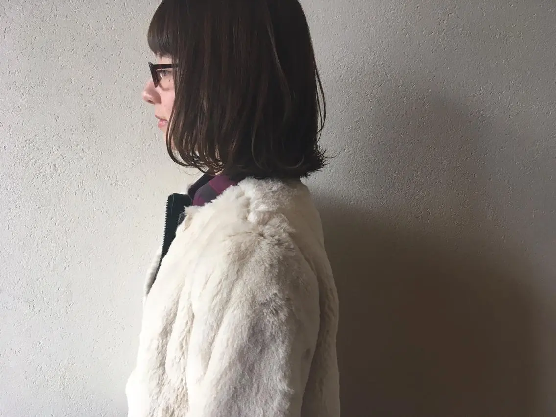 ミディアム カラー アッシュ ボブ キノシタ マユのヘアスタイル