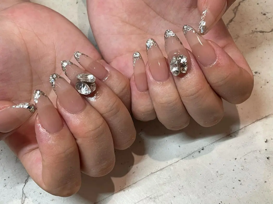 ネイル ハンドネイル 韓国/ワンホン/長さ 出しつけ放題🎀のネイルデザイン