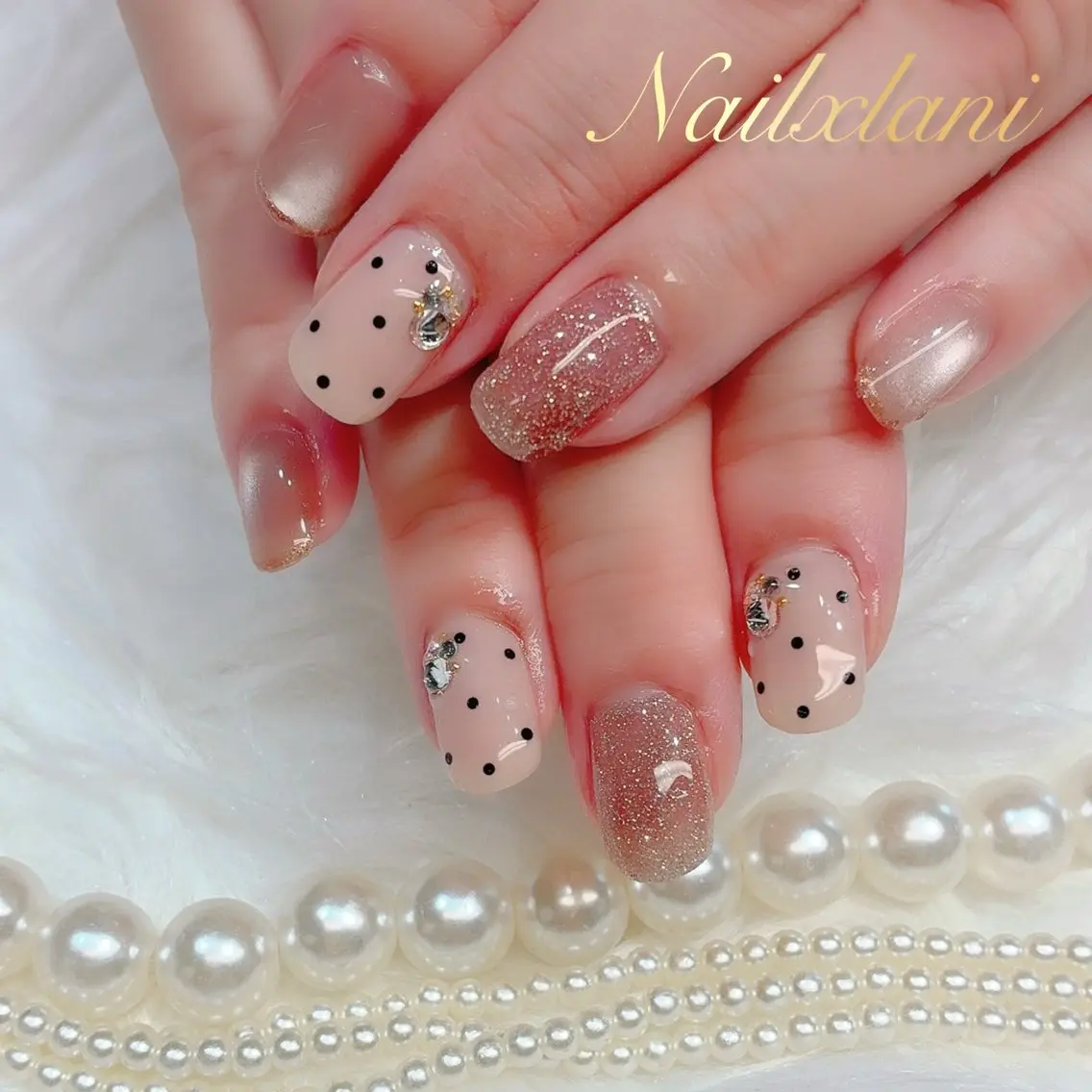 ネイル フットネイル ジェルネイル マグネットネイル 持ち込み パラジェル Nail×Lani 深爪矯正対応◎のネイルデザイン
