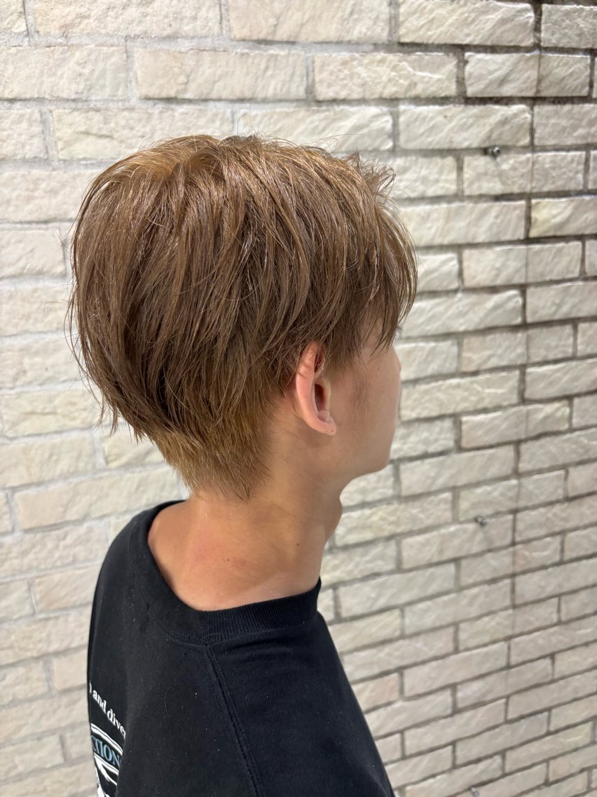 ミディアム カラー メンズ 【メンズ特化】セン ターパート/保坂太一のヘアスタイル