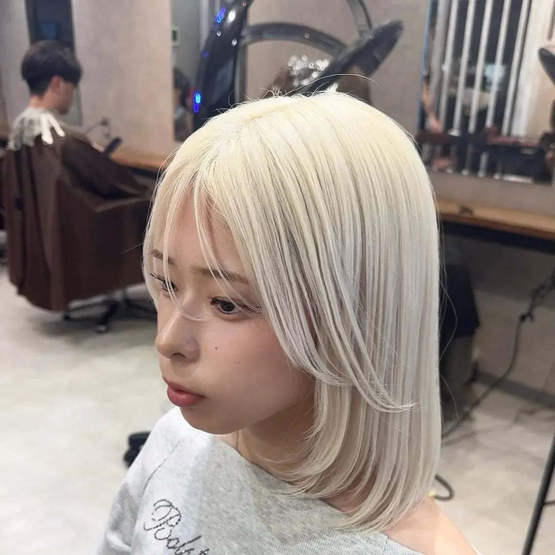 ミディアム カラー ヘアカラー 矢島颯哉/ハイトーン ブリーチカラー💎のヘアスタイル