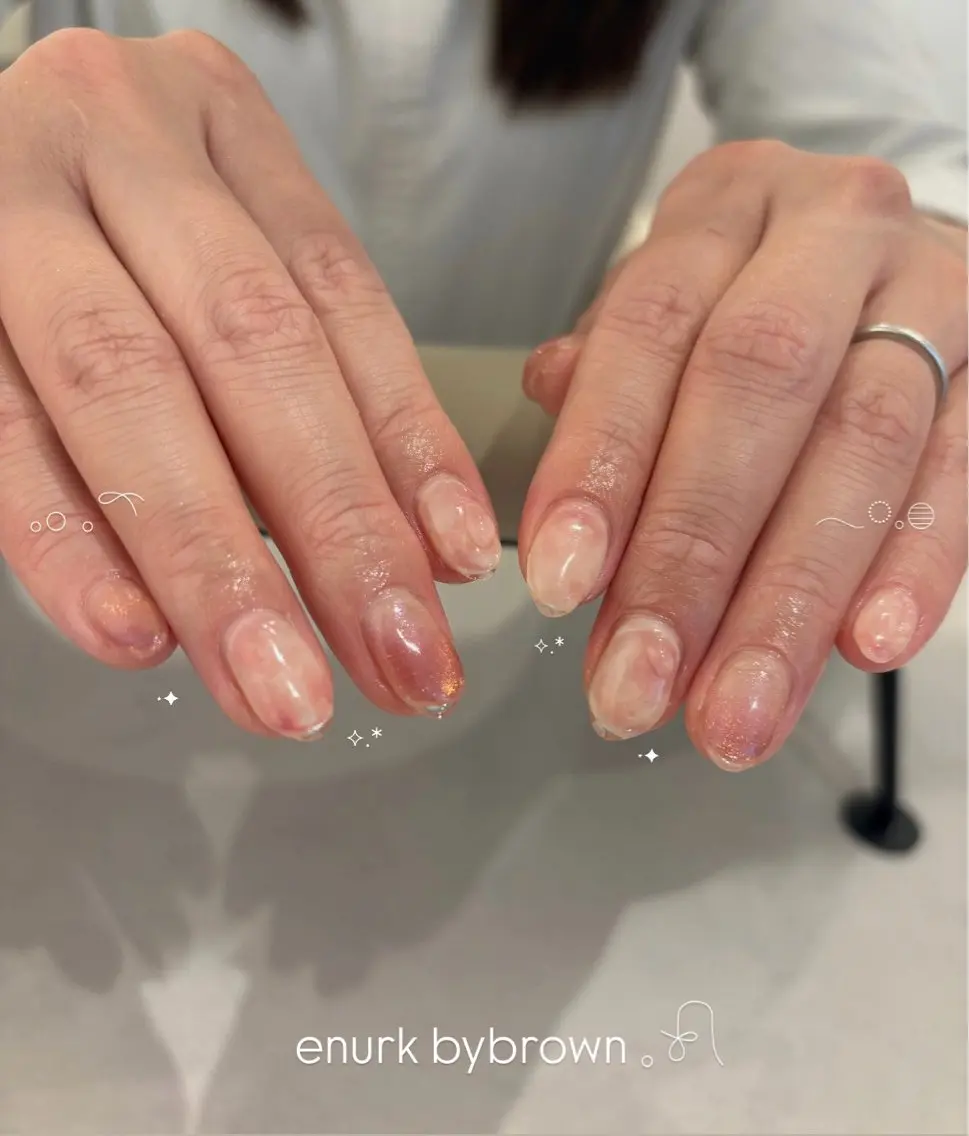 ネイル ニュアンスネイル ぷっくりネイル ハンドネイル enurk店 🍋 M I K U  *のその他イメージ