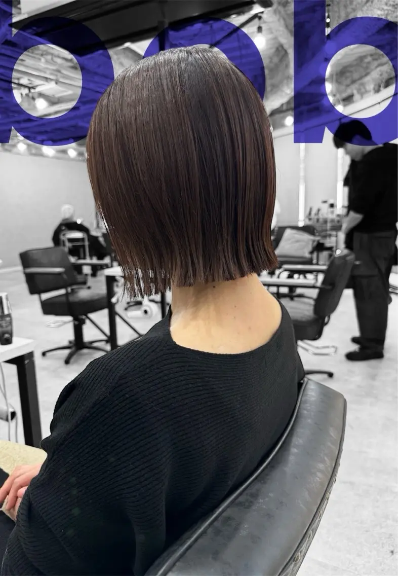 ショート 切りっぱなしボブ ボブ 最高峰ボブ/ 切りっぱなし/田野のヘアスタイル