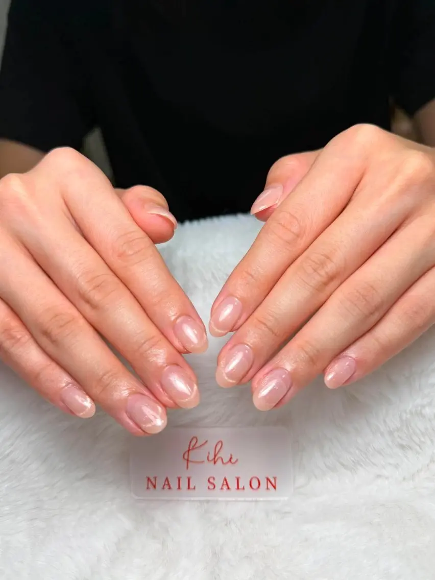 ネイル ハンドネイル ユリ🎀長さだし/ パラジェル/持ち込みのネイルデザイン