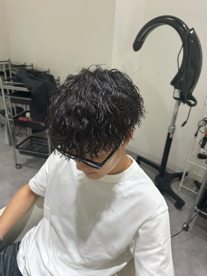 ミディアム ミディアムパーマ カット パーマ 岐阜No.1メンズ 美容師／村上達紀のヘアスタイル