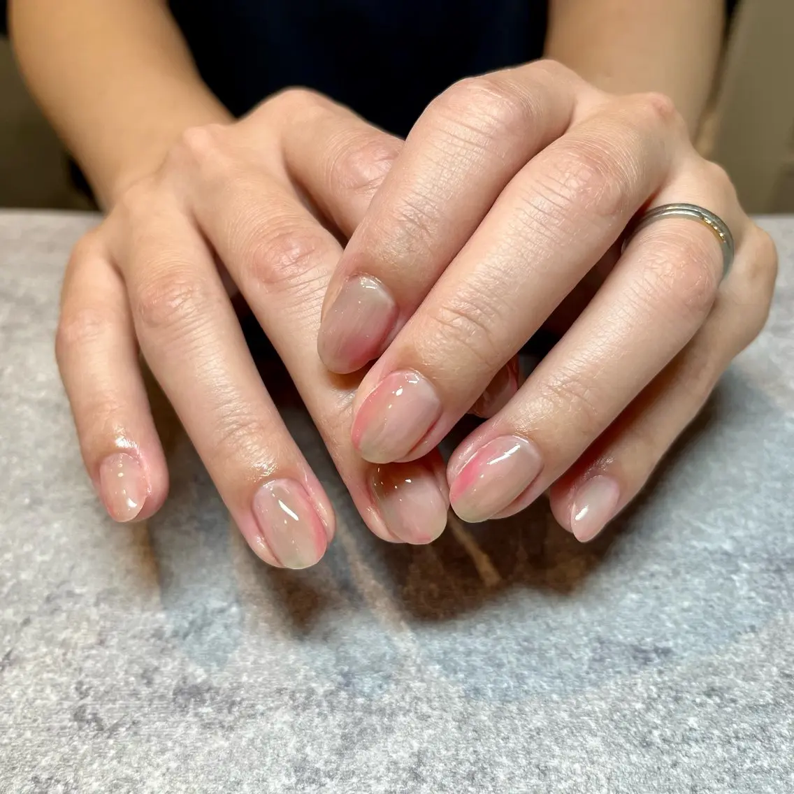 ネイル ニュアンスネイル ピンク nail salon Lanaのネイルデザイン