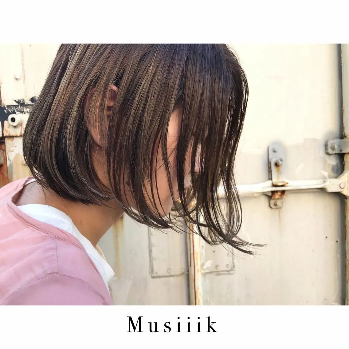 ショート カラー 透明感カラー ハイライトカラー ボブ ハイライト トリートメント Musiiik hairのヘアスタイル