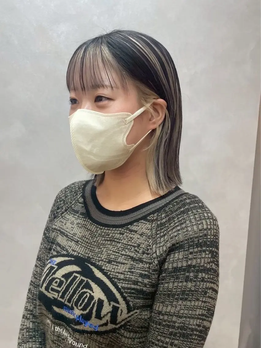 ミディアム カラー ヘアカラー three_ ナオキのヘアスタイル