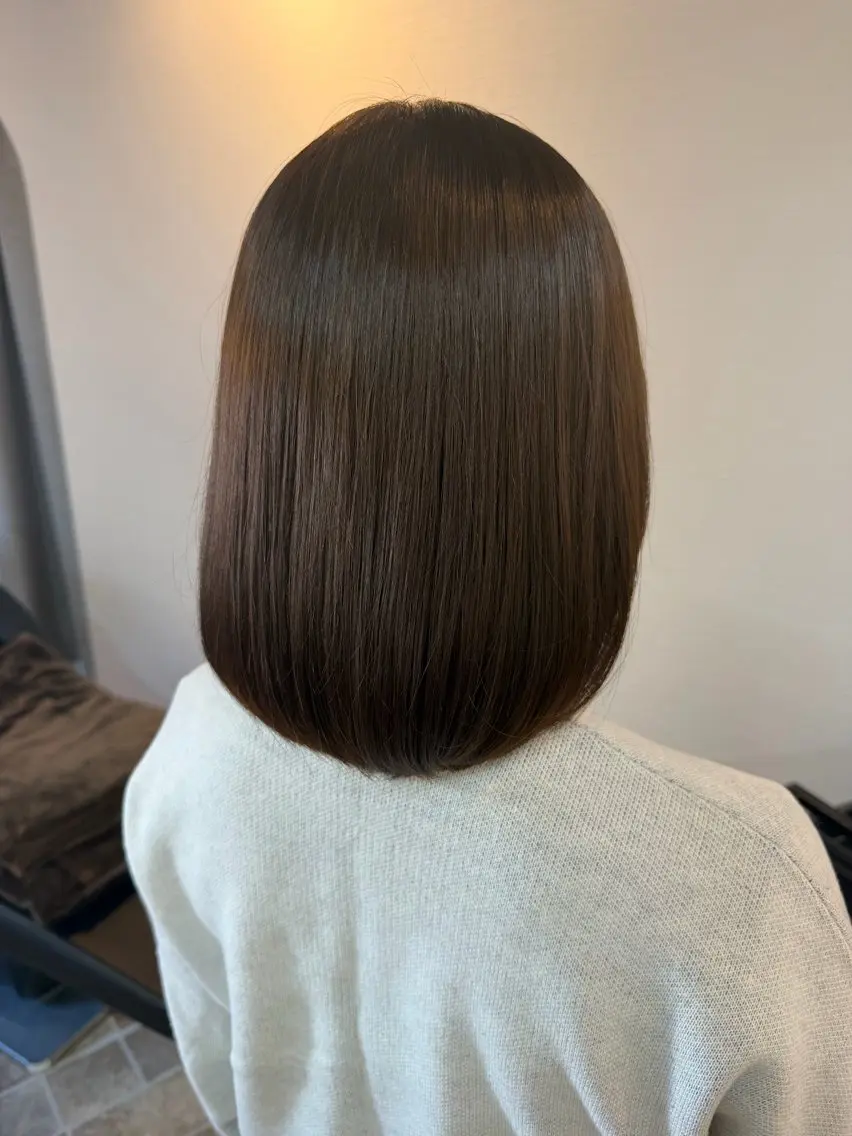 ミディアム カラー アッシュ オリーブアッシュ AYANE／ 艶カラー🌟のヘアスタイル