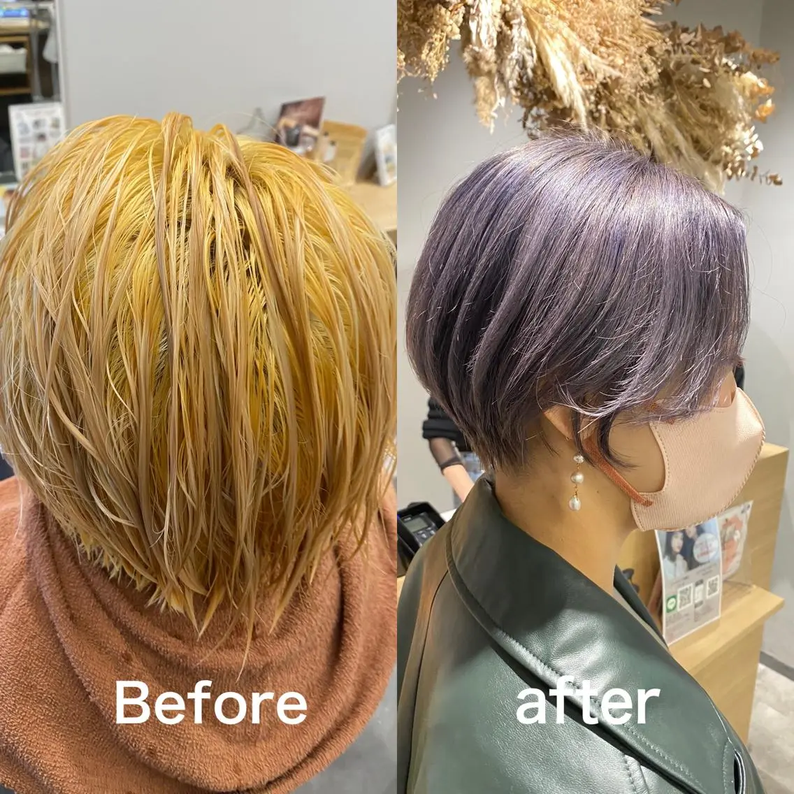ショート カラー ヘアカラー ハイトーンヘア/ 島崎　タクミのヘアスタイル