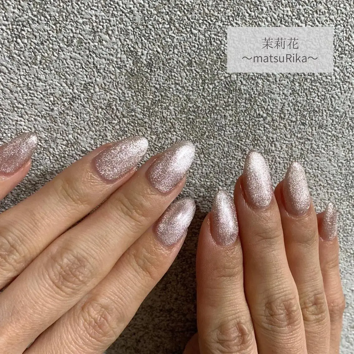 ネイル マグネットネイル ピンク nail salon matsuRikaのネイルデザイン