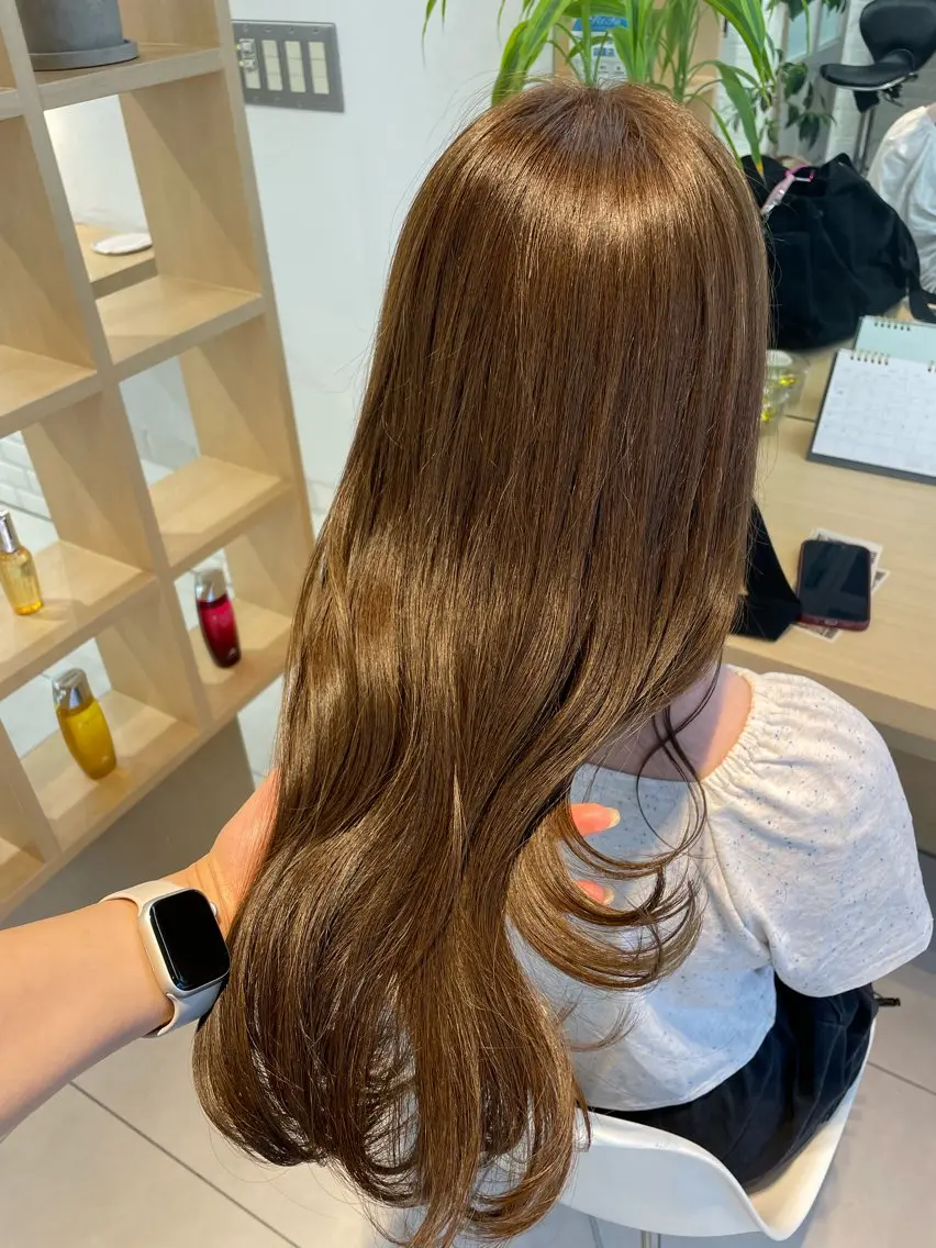 ロング 顔まわりレイヤー 姫カット 韓国風ヘア レイヤーカット ロング 🧸SAKI🎀 韓国レイヤーのヘアスタイル