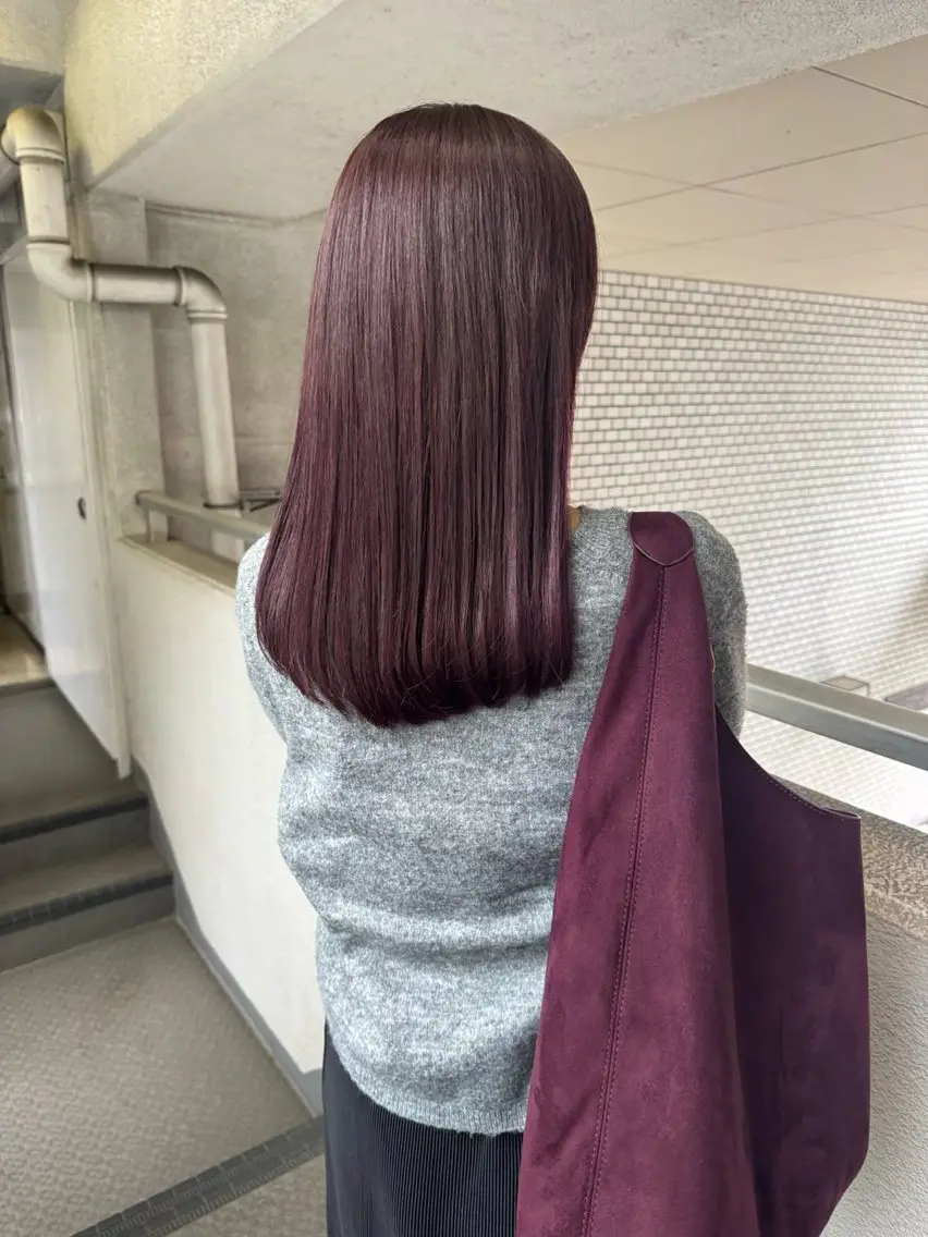 カラー ヘアカラー ブリーチカラー🎀 韓国風/寺門美優のヘアスタイル
