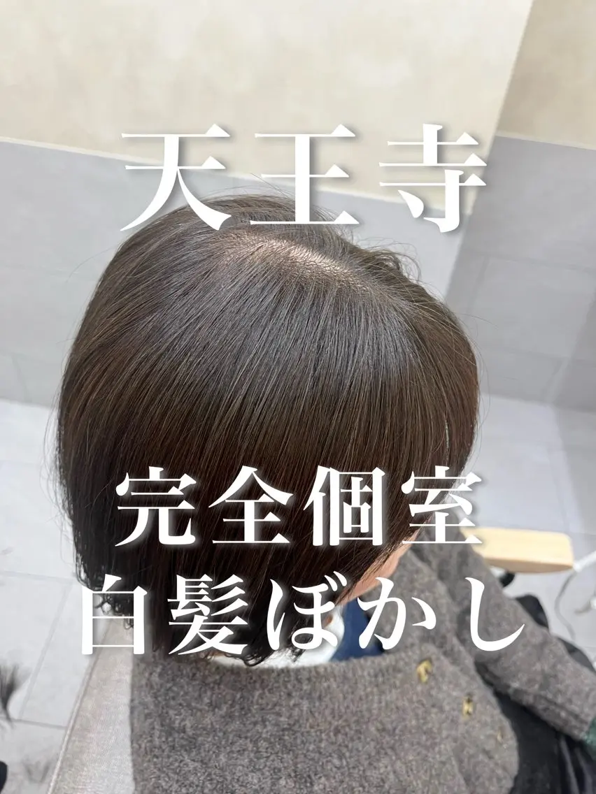 🥈【天王寺/白髪ぼかし】カット+カラー+BYKARTE2ステップトリートメントの写真