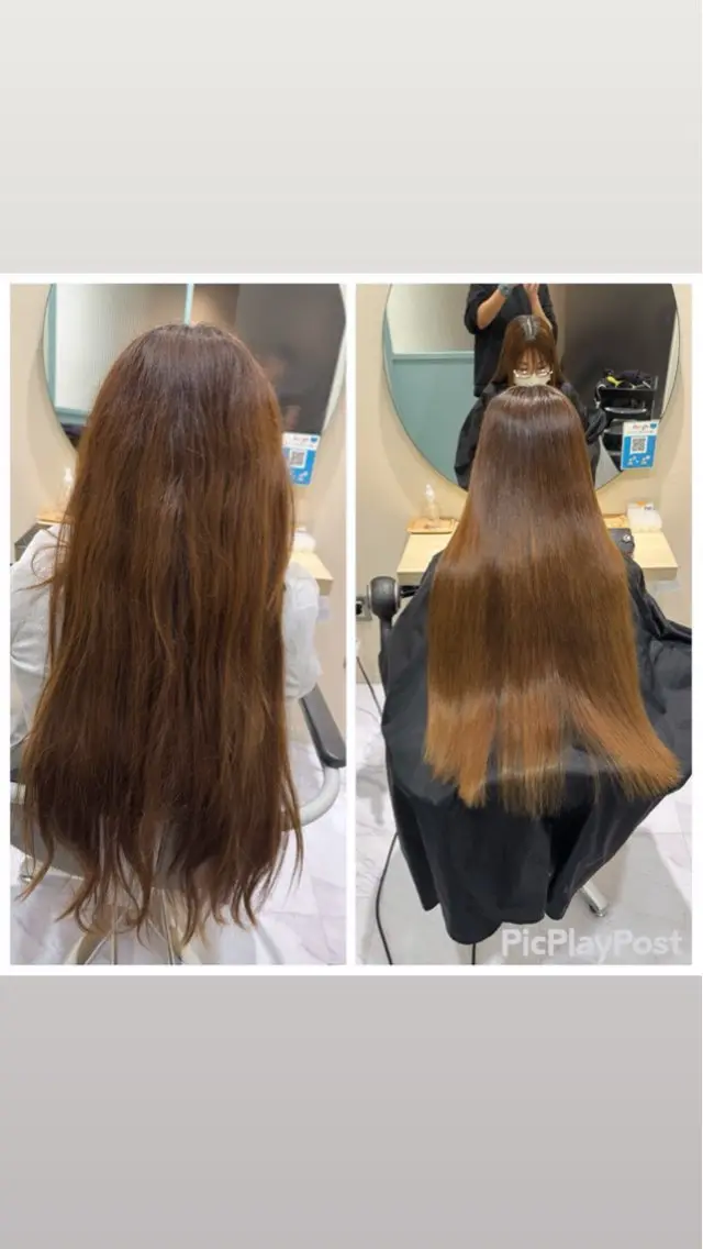 ロング ハイライト ロング トリートメント 酸熱トリートメント 縮毛矯正 トリートメント 丹野 圭太のヘアスタイル