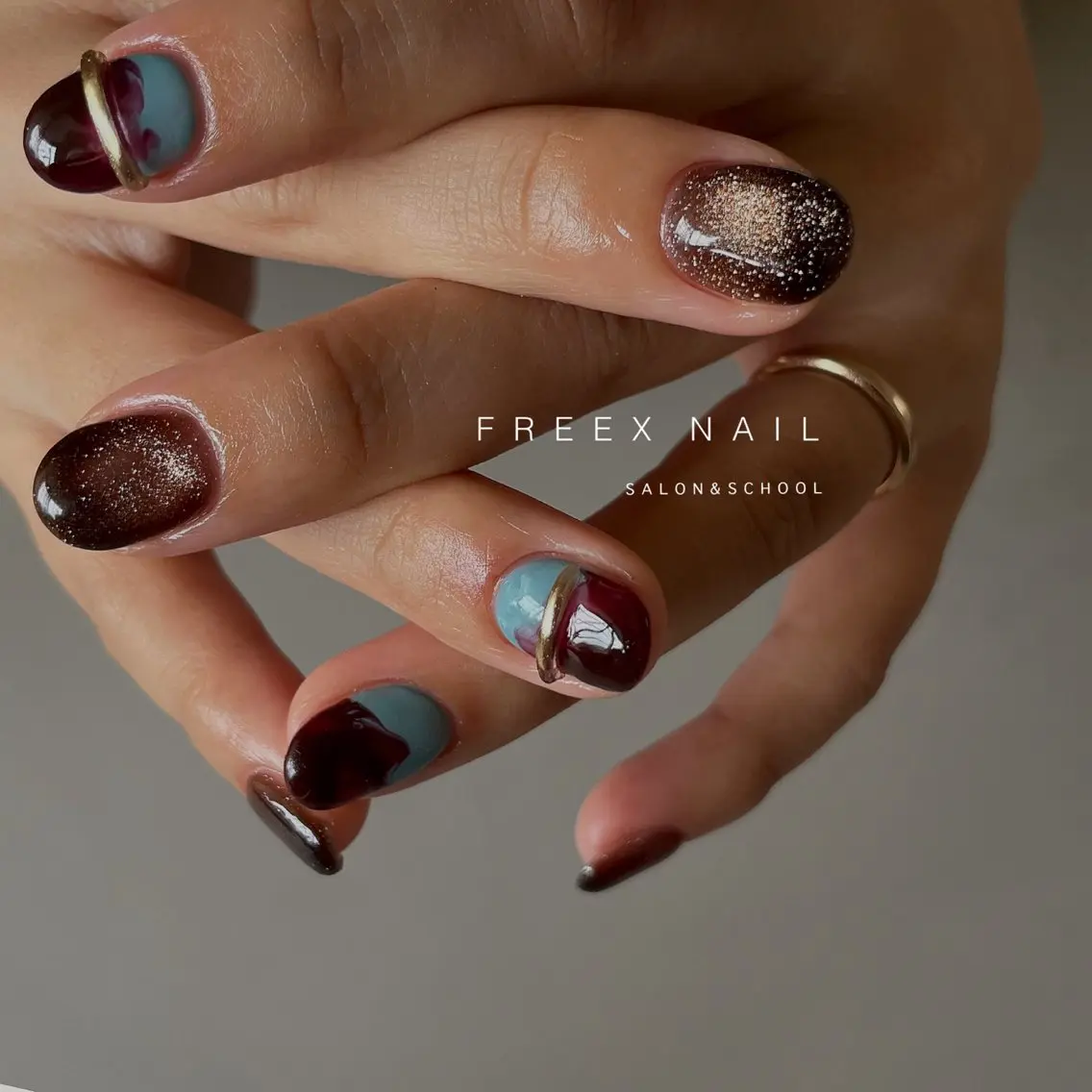 ネイル ハンドネイル ハンドケア freex nail /ニュアンス/個性派のネイルデザイン