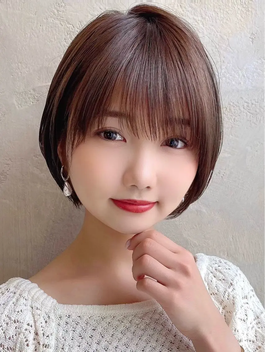 ショート カラー カット ヘアカラー トリートメント 💍新宿ショート 💍岩田莉奈のヘアスタイル