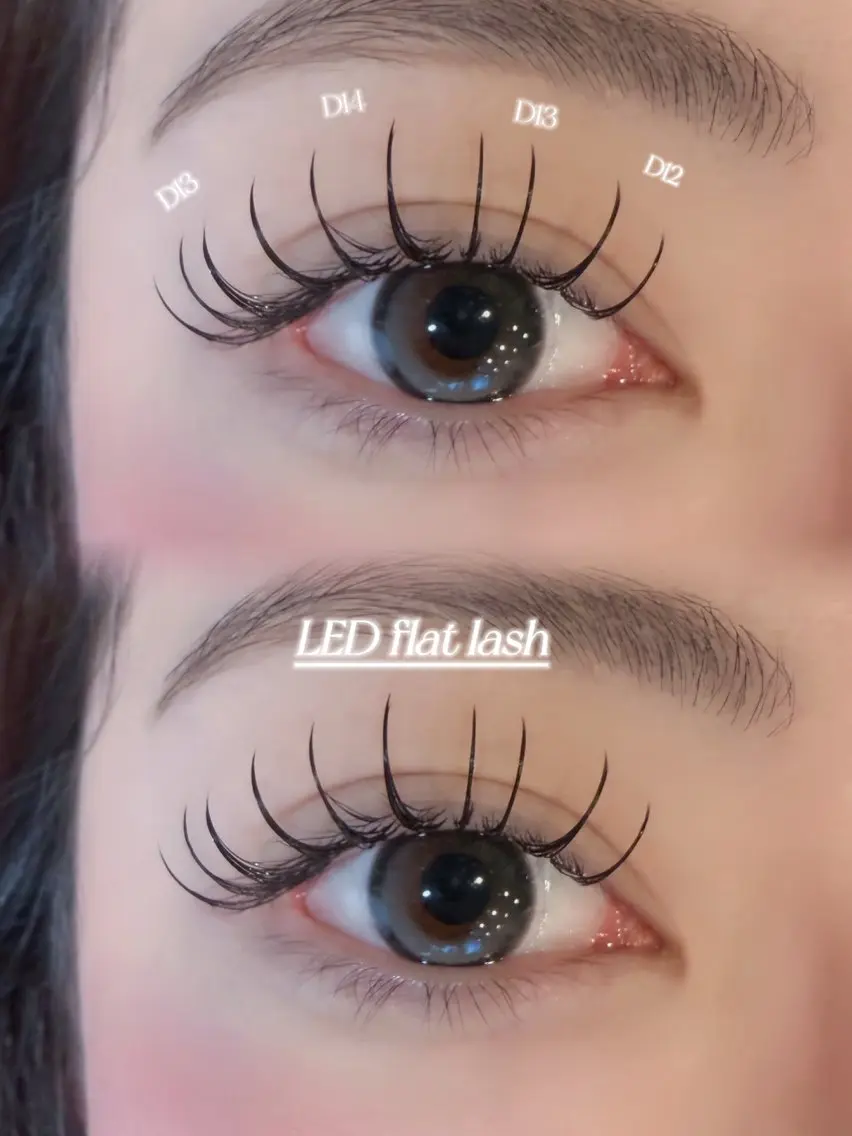LEDエクステ×フラットラッシュ120本🍒【オイルクレンジング🆗高持続1.5倍❕】の写真