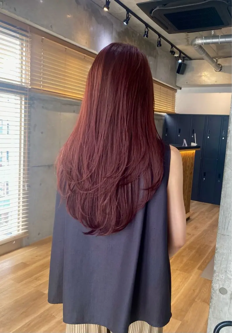 ロング レイヤーカット 太我/フェザーパーマ /ニュアンスパーマのヘアスタイル