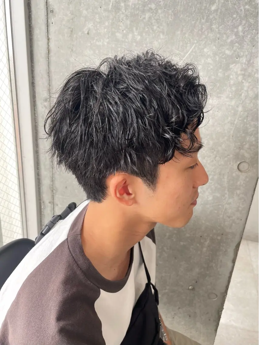 パーマ メンズ カット パーマ トリートメント ヘアセット メンズモテパーマ💙 fuwaのヘアスタイル