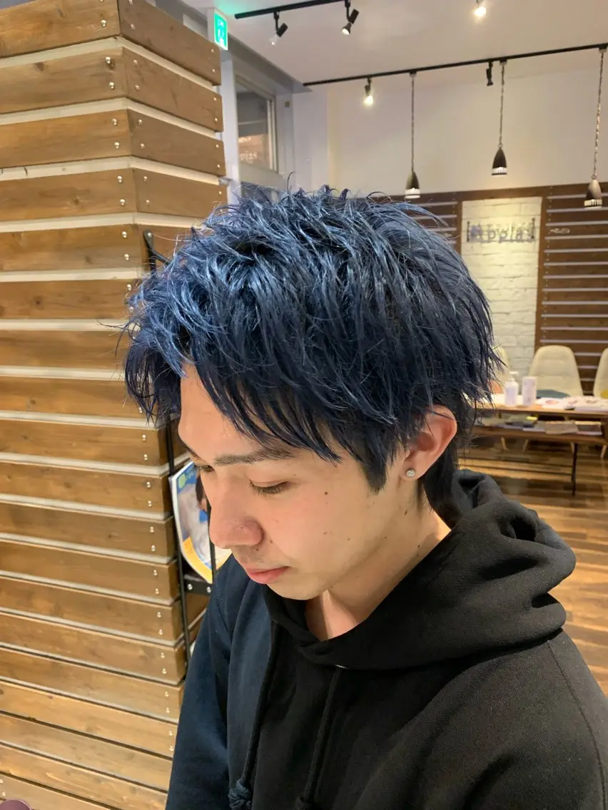 カラー アッシュ ブリーチ ブルーカラー ブルーアッシュ イルミナカラー ヘアカラー 艶カラー 透明感カラー/叶羽のヘアスタイル