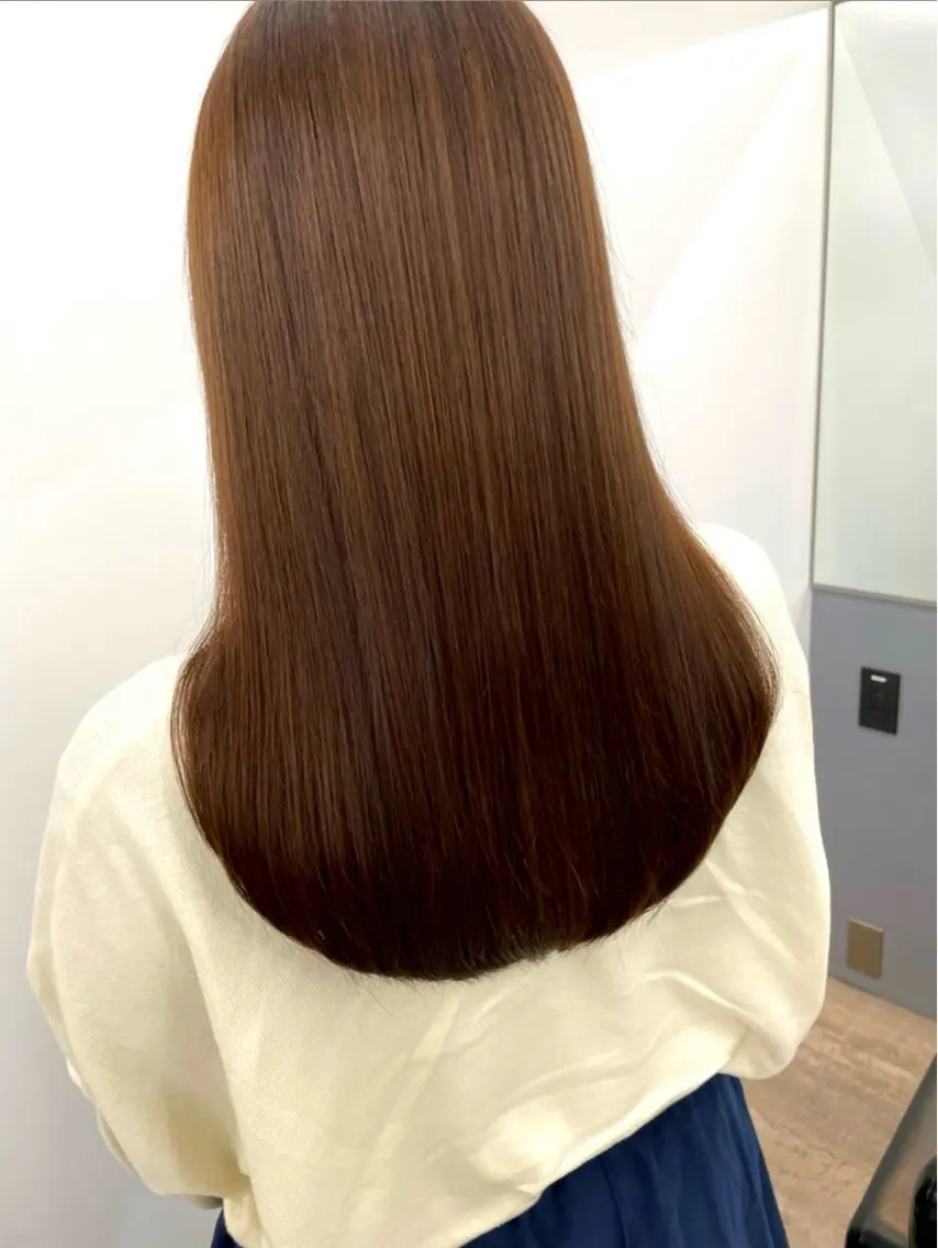 ロング カラー パーマ 髪質改善/縮毛矯正/ 透明感🩵NANAのヘアスタイル