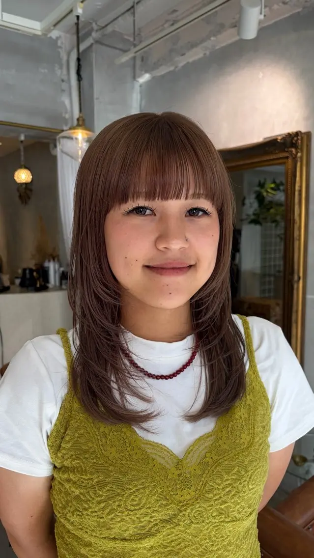 セミロング 河村 雛花のヘアスタイル