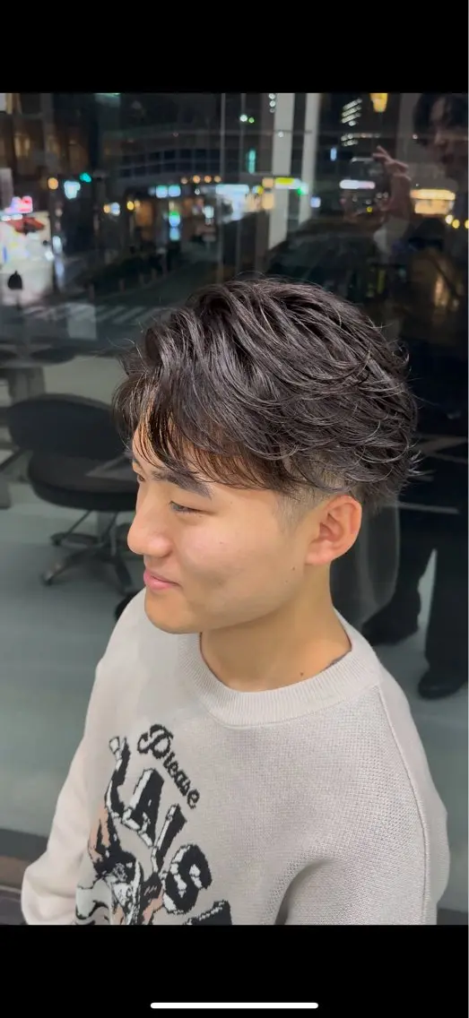 【毛流れ🌪️ニュアンス✨メンズ限定🧞♂️】カット+フェザーorニュアンス、毛流れパーマ🌀(クリームパーマ)の写真