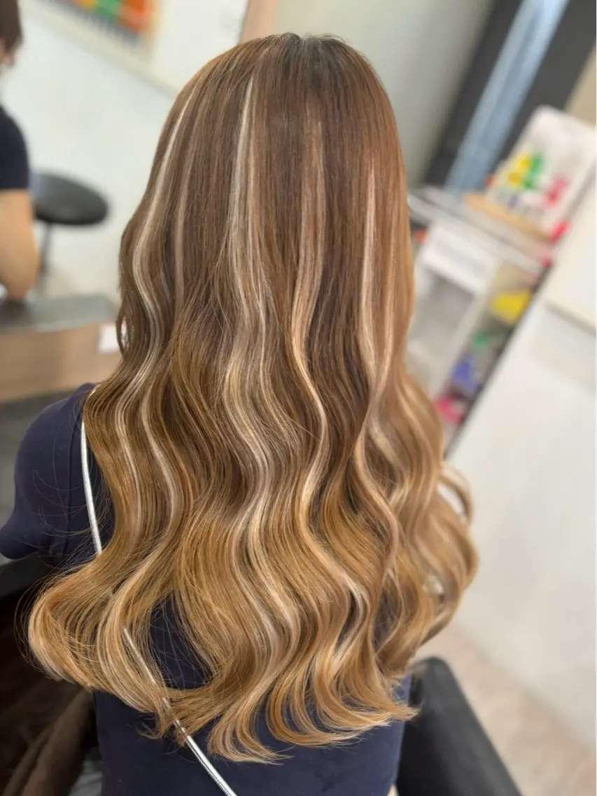 ロング エクステ ハイライト ヘアカラー エクステ 横浜/エクステ特化× 艶カラー/あいかのヘアスタイル