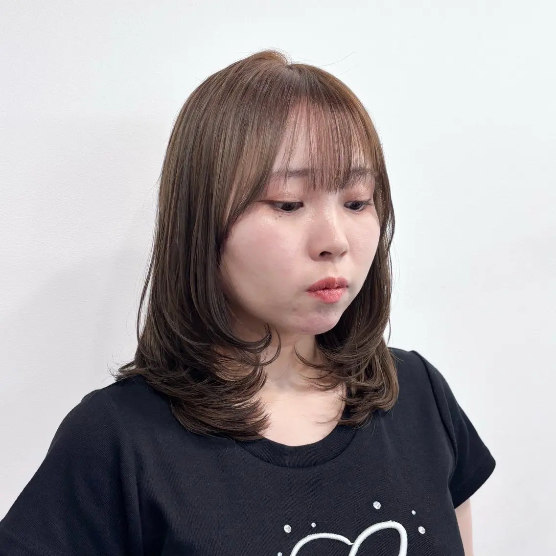 セミロング カラー ヘアアレンジ カット ヘアカラー トリートメント 🎀モテ暖色× エクステ🎀あかりのヘアスタイル