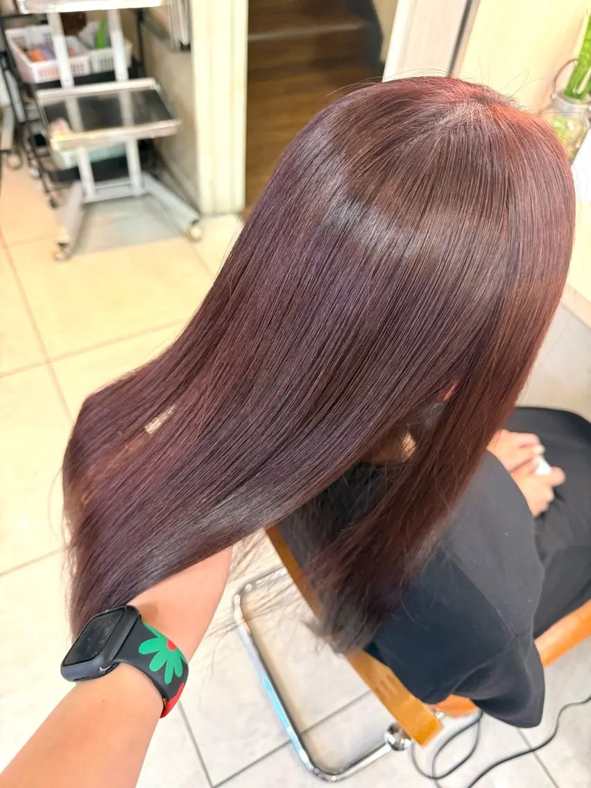 ロング 髪質改善 ヘアカラー 横浜/カラーモデル 様募集中‪/ヒトミのヘアスタイル