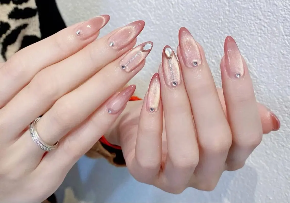 ネイル 韓国ネイル 持ち込み ニュアンスネイル ネイルチップ ハンドネイル TABI ANA.CHUOのネイルデザイン