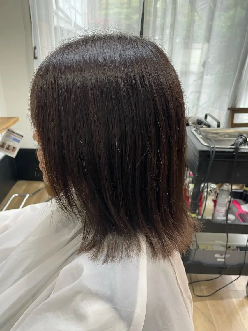 ミディアム カラー 透明感カラー グレージュ イルミナカラー オリーブグレージュ オリーブグレー ヘアカラー ヘッドスパ 吉田 凱翔のヘアスタイル