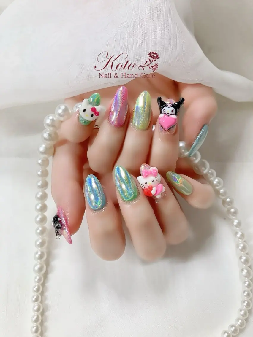 ネイル 長さ出し ジェルネイル 持ち込み ニュアンスネイル 赤色 ハンドネイル Nail Salon KOTOのネイルデザイン